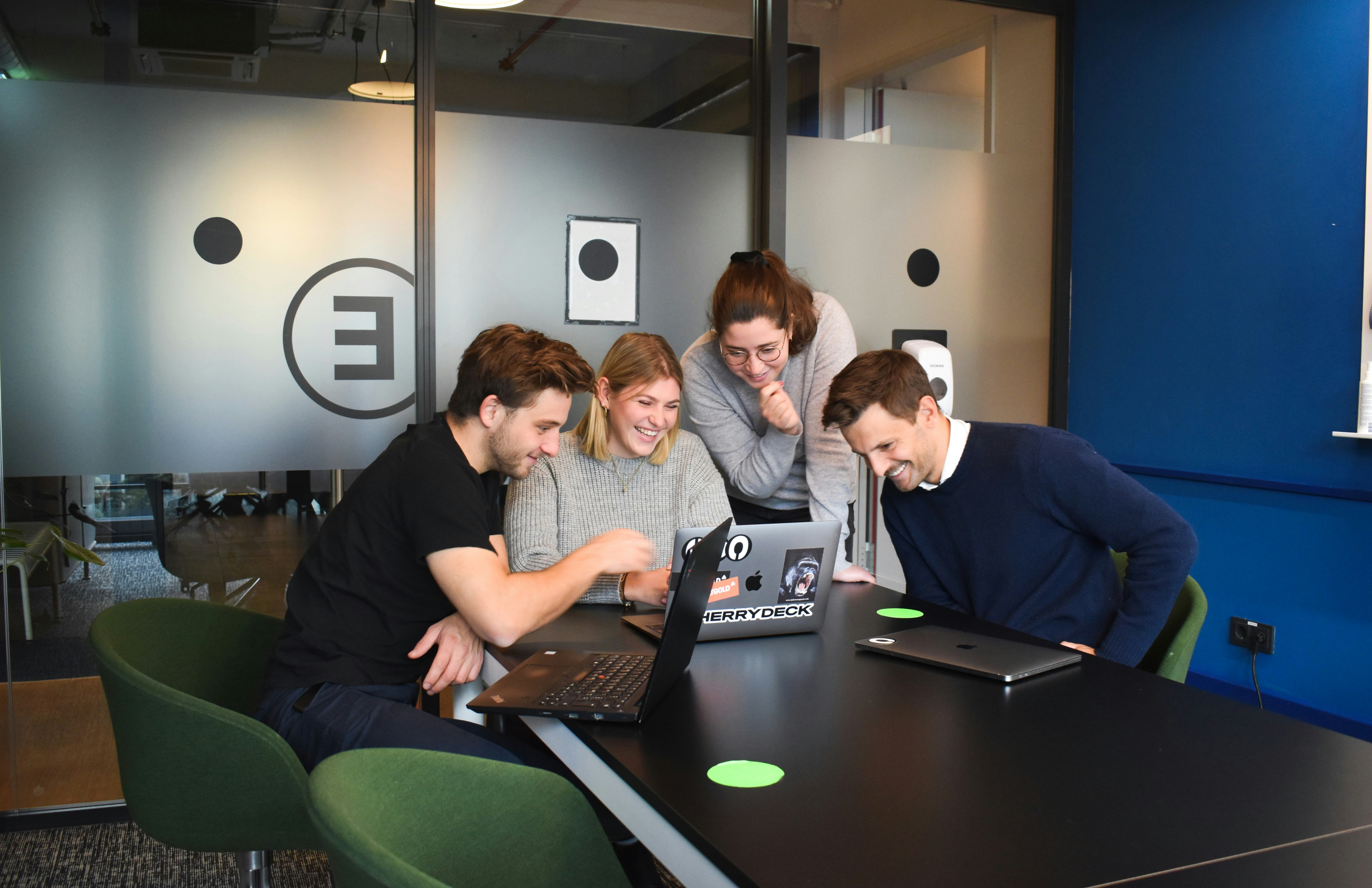 people working on a computer