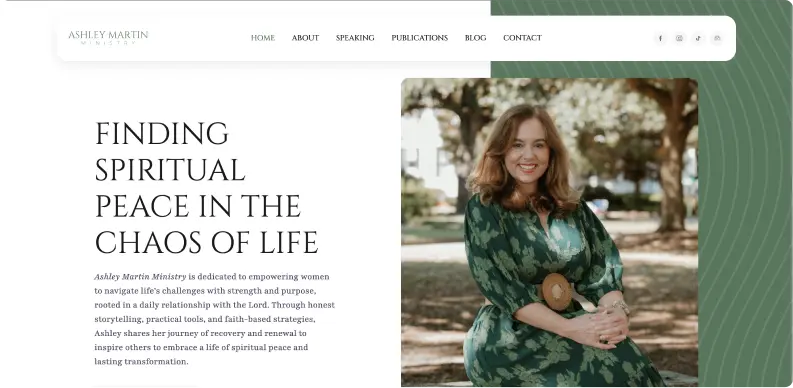 Ashley Martin Ministry - Faith-based website