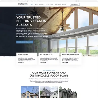 Donovan Builders LLC - Construction company website