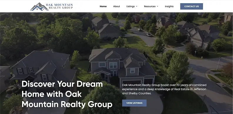 Oak Mountain Realty Group - Real estate website